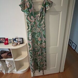 Zara Green Paisley Jumpsuit